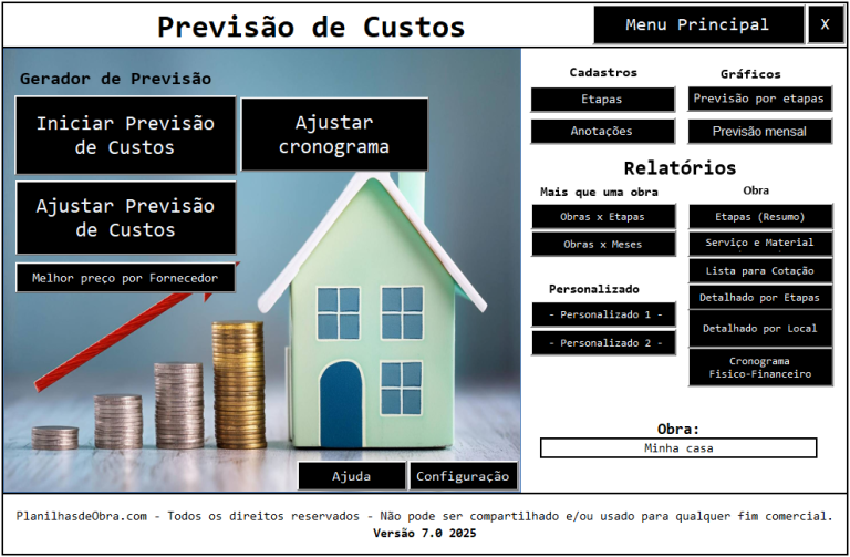 Previsão de custos na construção civil